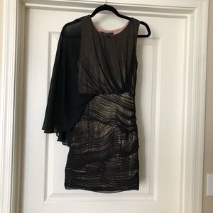 BCBG Black & Gold Cocktail Dress